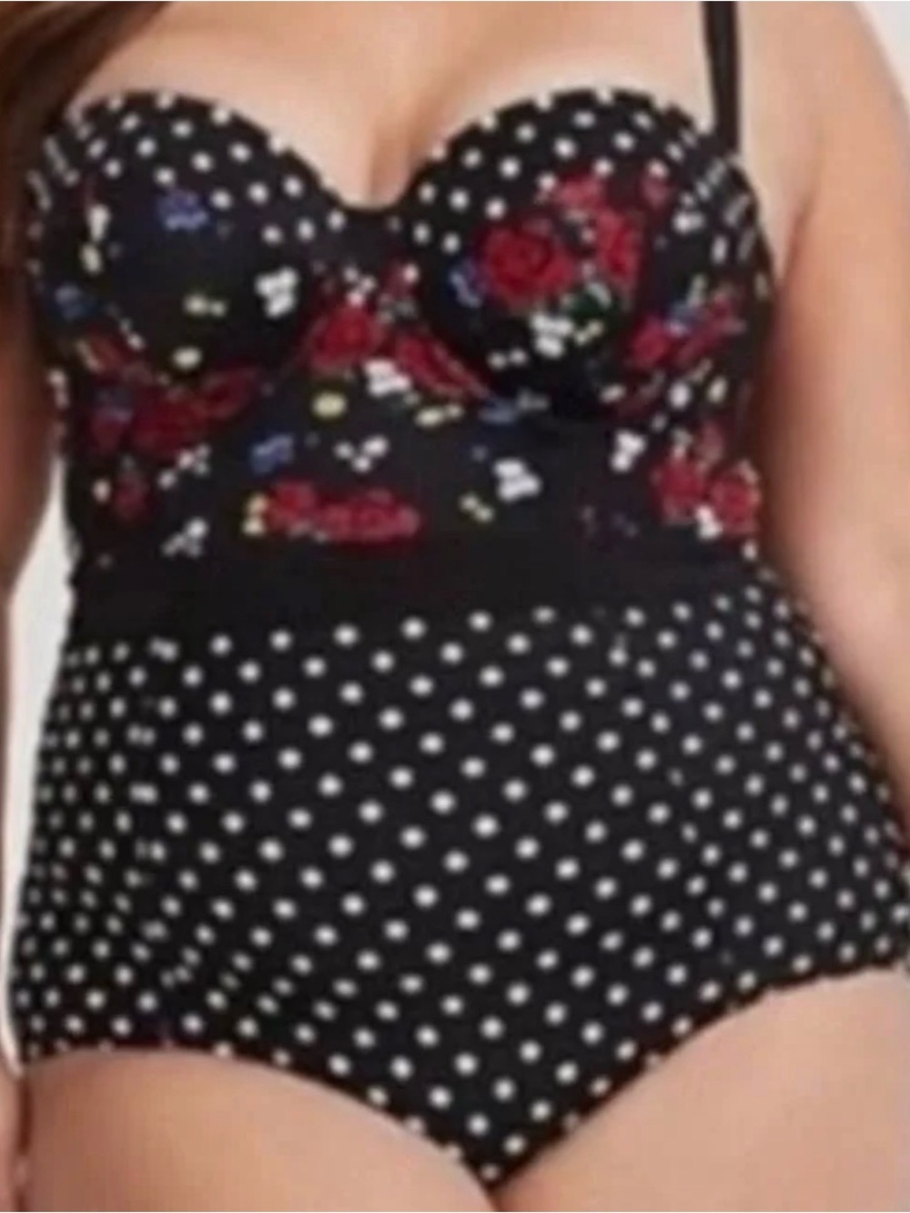 Torrid Retro Black One-Piece Swimsuit